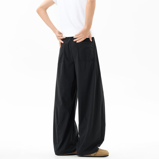 Damen Extraweite Palazzo‑Hose im Oversize‑Baggy‑Schnitt mit Elastbund & Tunnelzug Nord Taschen