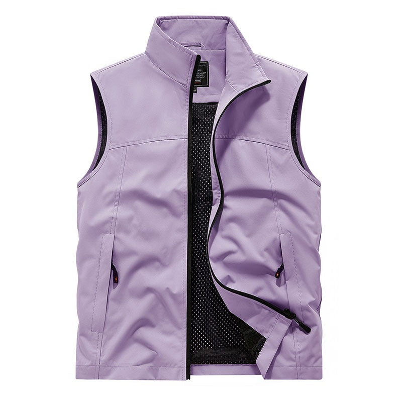 Damen Softshell‑Weste mit Meshfutter wind- und wasserabweisend Stehkragen und Frontreißverschluss Nord Taschen