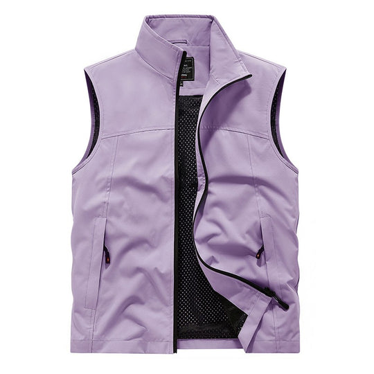Damen Softshell‑Weste mit Meshfutter wind- und wasserabweisend Stehkragen und Frontreißverschluss Nord Taschen