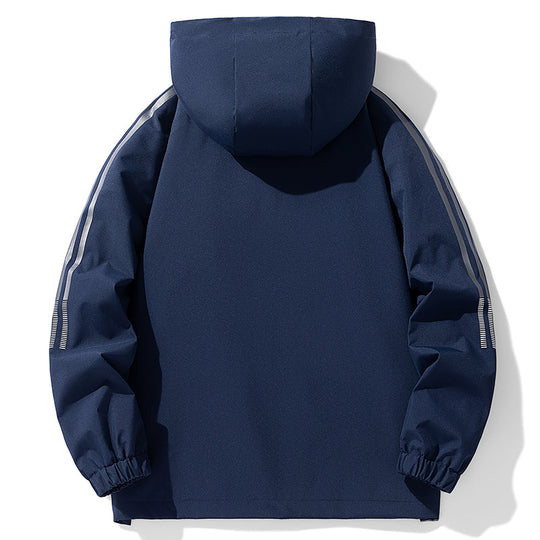 Herren Sportliche Regenjacke mit verstellbarer Kapuze Nord Taschen