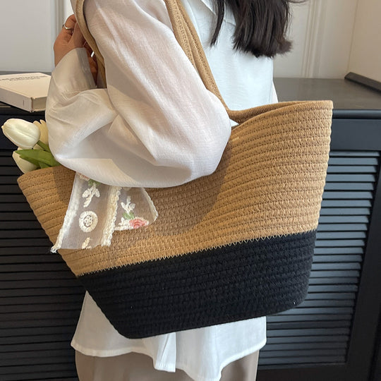 Damen praktische Strandtasche mit eleganten Stickdetails Nord Taschen