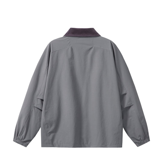 Unisex Kurz geschnittener Boxy-Blouson mit Cordkragen, Reißverschluss und Utility-Pattentaschen Nord Taschen