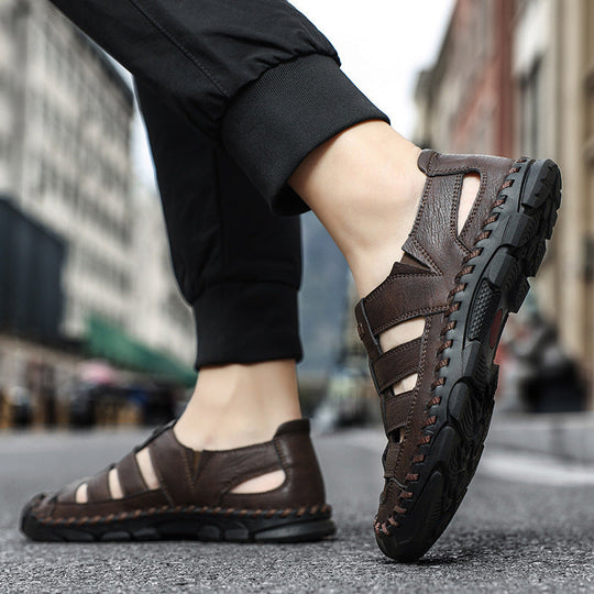 Herren Sandalen mit atmungsaktiven Riemen und rutschfester Sohle Nord Taschen