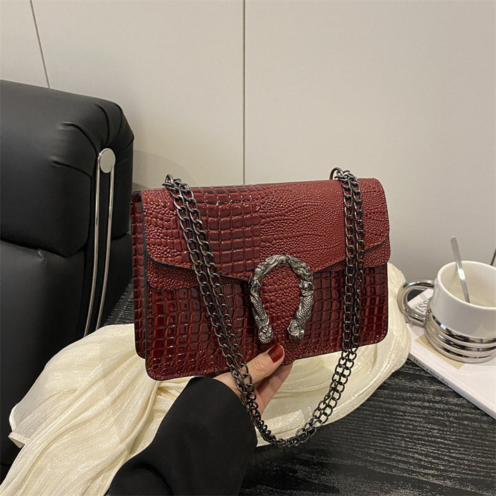 Damen elegante Handtasche mit stilvollem Schlangenverschluss Nord Taschen