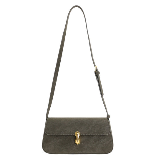 Damen Umhängetasche mit luxuriösem Veloursleder und eleganter Schnappschließe Nord Taschen