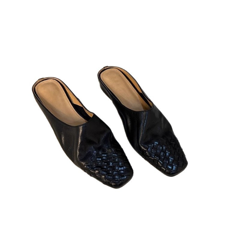 Damen Mules mit geflochtenem Design und bequemer Sohle