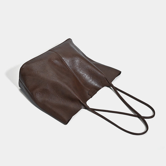 Damen Shopper-Tasche mit feiner strukturierter Oberfläche und edlen Lederakzenten Nord Taschen