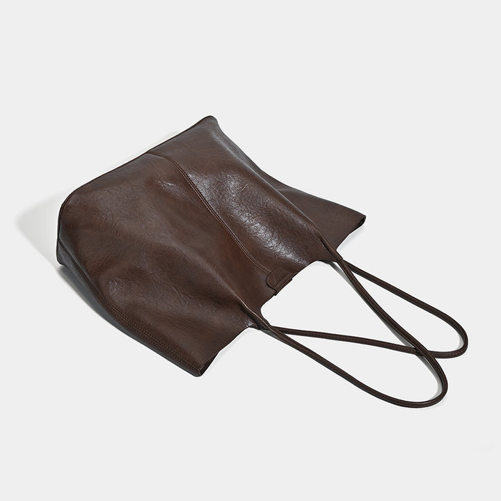 Damen Shopper-Tasche mit feiner strukturierter Oberfläche und edlen Lederakzenten Nord Taschen