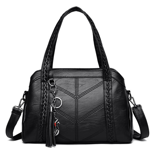 Damen stilvolle Handtasche mit strukturiertem Obermaterial Nord Taschen