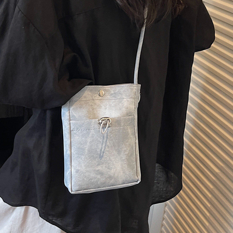 Damen Umhängetasche aus weichem Stoff mit praktischen Fächern Nord Taschen