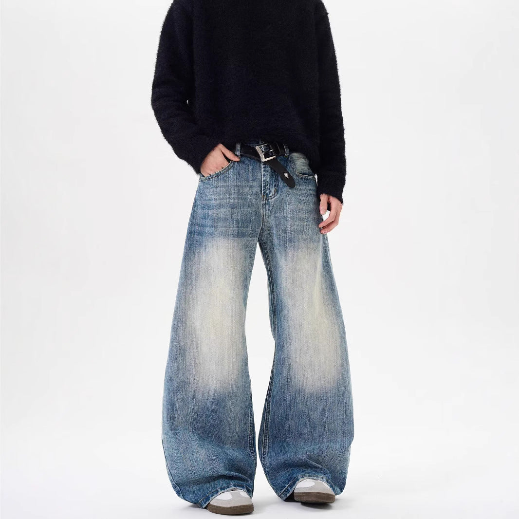 Herren Hochgeschnittene Weitgeschnittene Jeans Nord Taschen