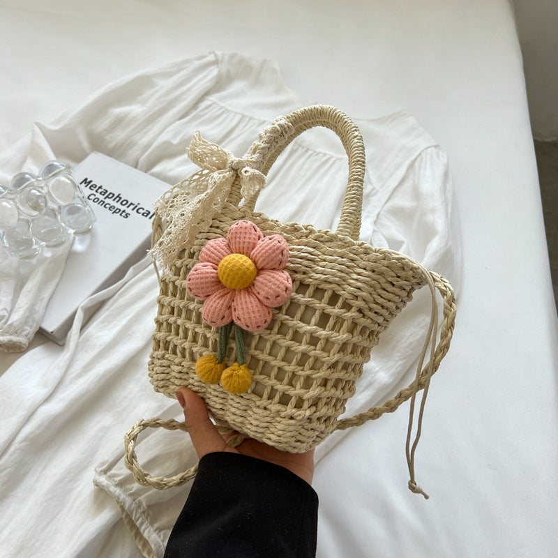 Damen Hobo-Tasche mit floralem Häkelmuster und dekorativen Details Nord Taschen