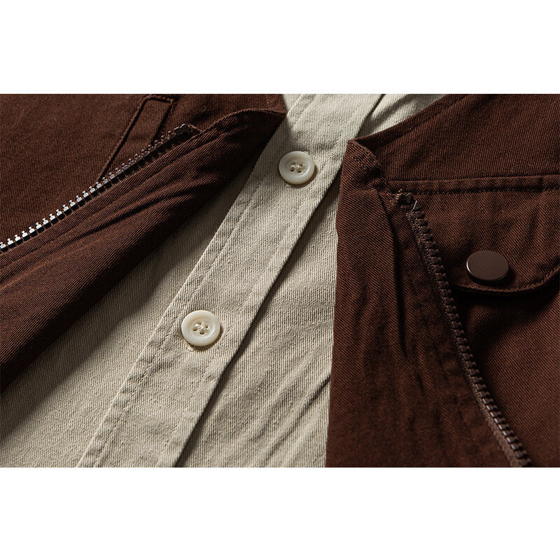 Herren Utility-Weste mit multifunktionalen Taschen, Halbzip und integriertem Hemd-Layer Nord Taschen