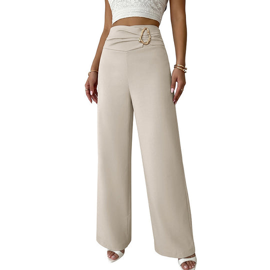 Damen Elegante High-Waist Palazzo-Hose Nord Taschen
