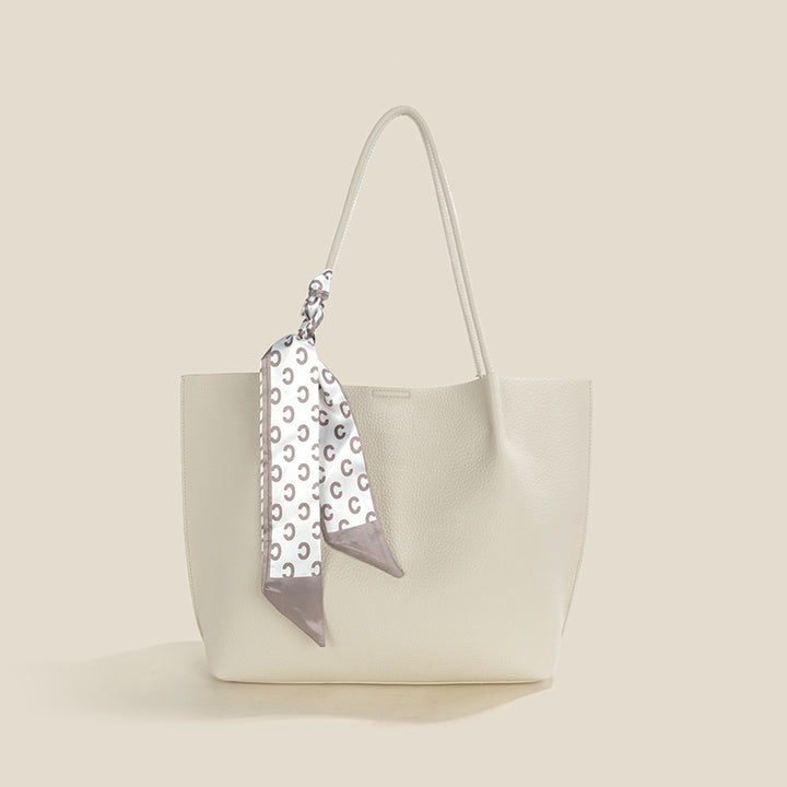 Damen Tote-Tasche mit eleganter Struktur und abnehmbarem Seiden-Schal Nord Taschen