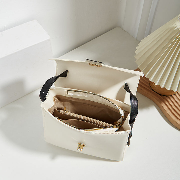 Damen elegante Handtasche mit modernem Klappenverschluss und praktischen Fächern Nord Taschen