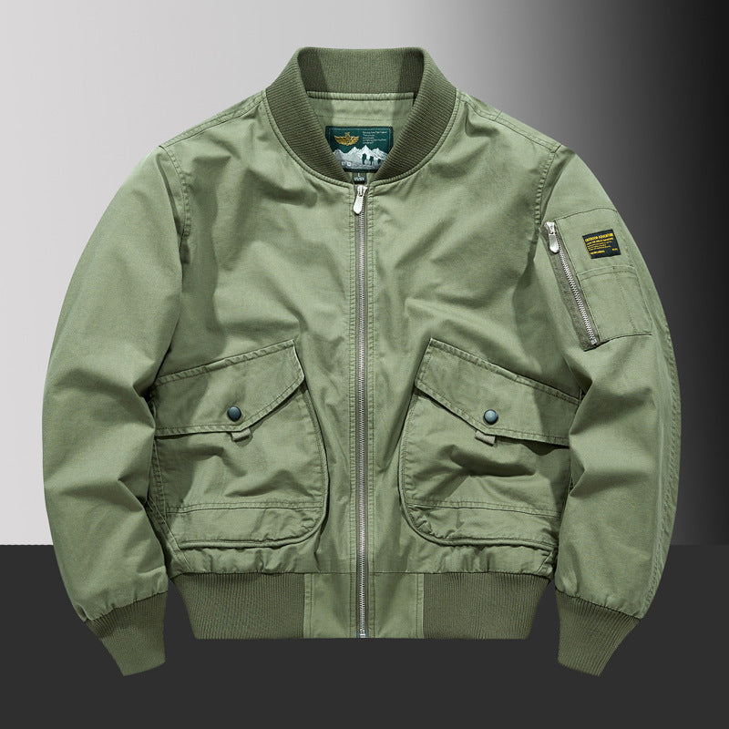 Herren Pilot‑Bomberjacke im Urban‑Utility‑Stil mit großen Klapp‑Pattentaschen und Ärmel‑Reißverschlusstasche Nord Taschen