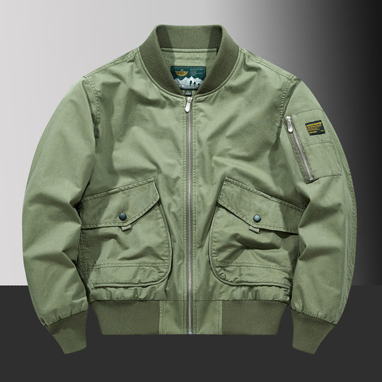 Herren Pilot‑Bomberjacke im Urban‑Utility‑Stil mit großen Klapp‑Pattentaschen und Ärmel‑Reißverschlusstasche Nord Taschen