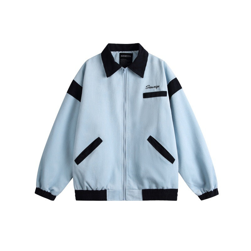 Unisex Harrington-Blousonjacke mit Strukturstoff und Kontrastbesatz Nord Taschen
