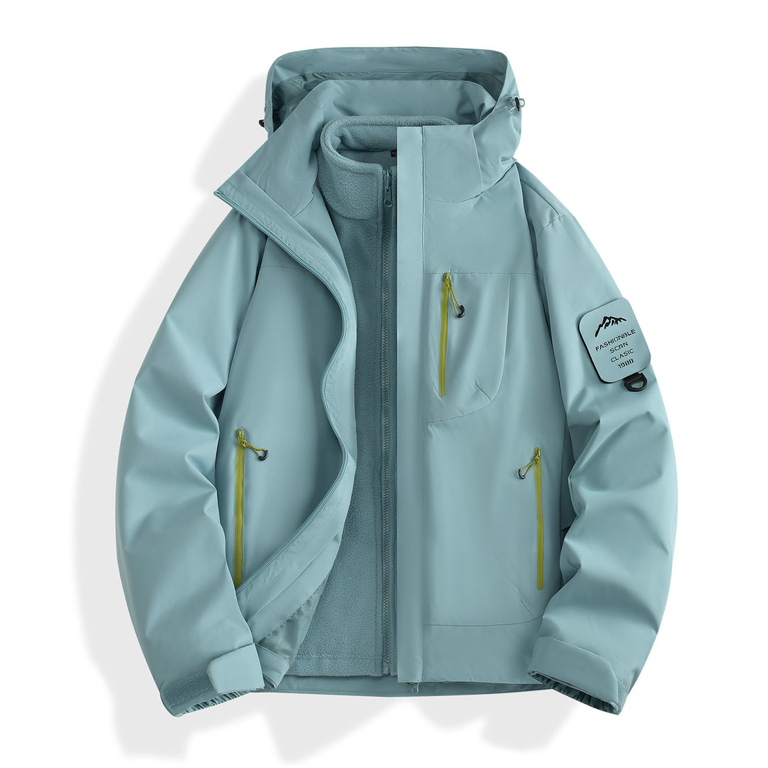Damen zweilagige Softshell-Parka mit herausnehmbarem Fleecefutter und wasserdichten Reißverschlüssen Nord Taschen