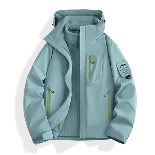 Damen zweilagige Softshell-Parka mit herausnehmbarem Fleecefutter und wasserdichten Reißverschlüssen Nord Taschen