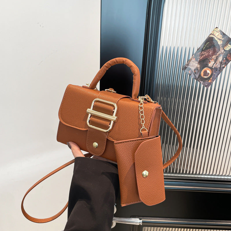 Damen elegante Handtasche mit verstärktem Tragegriff und abnehmbarem Münzfach Nord Taschen