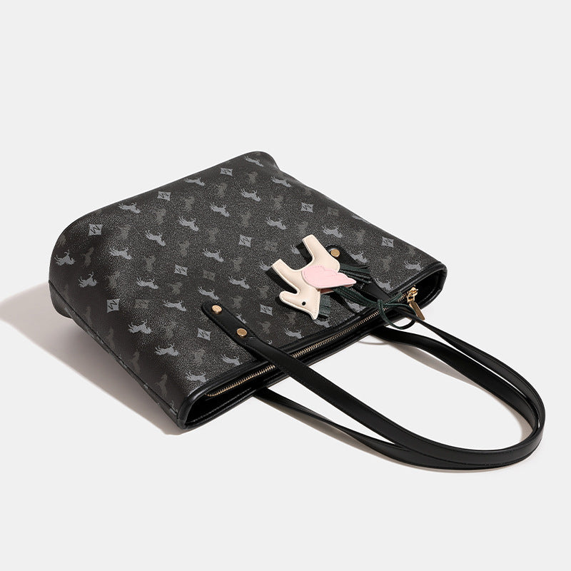 Damen Freizeit Tote-Tasche mit verspieltem Design und abnehmbarer Anhänger Nord Taschen