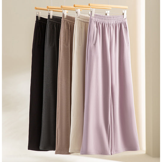 Damen weite Lounge-Hose mit elastischem Bund und Eingrifftaschen Nord Taschen