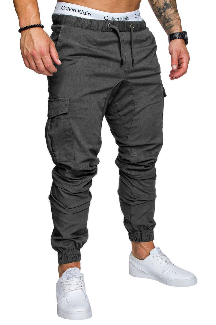Herren taillierter Cargo-Jogger mit elastischem Bund, Kordelzug und aufgesetzten Taschen Nord Taschen