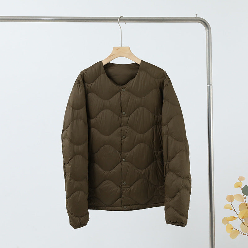 Damen Ärmellose Thermo‑Steppweste mit wellenförmiger Steppung und Druckknopfverschluss Nord Taschen