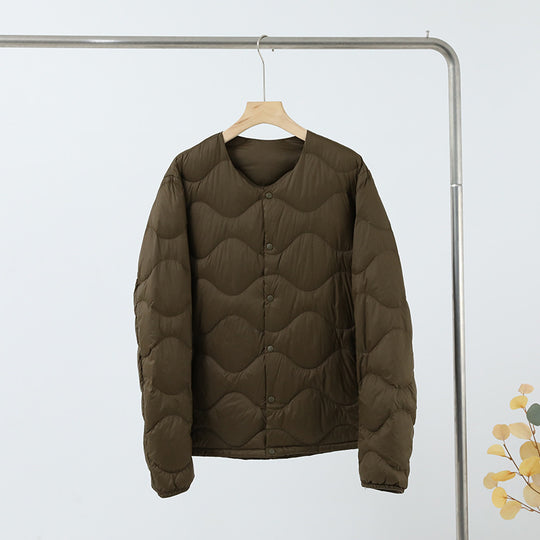 Damen Ärmellose Thermo‑Steppweste mit wellenförmiger Steppung und Druckknopfverschluss Nord Taschen