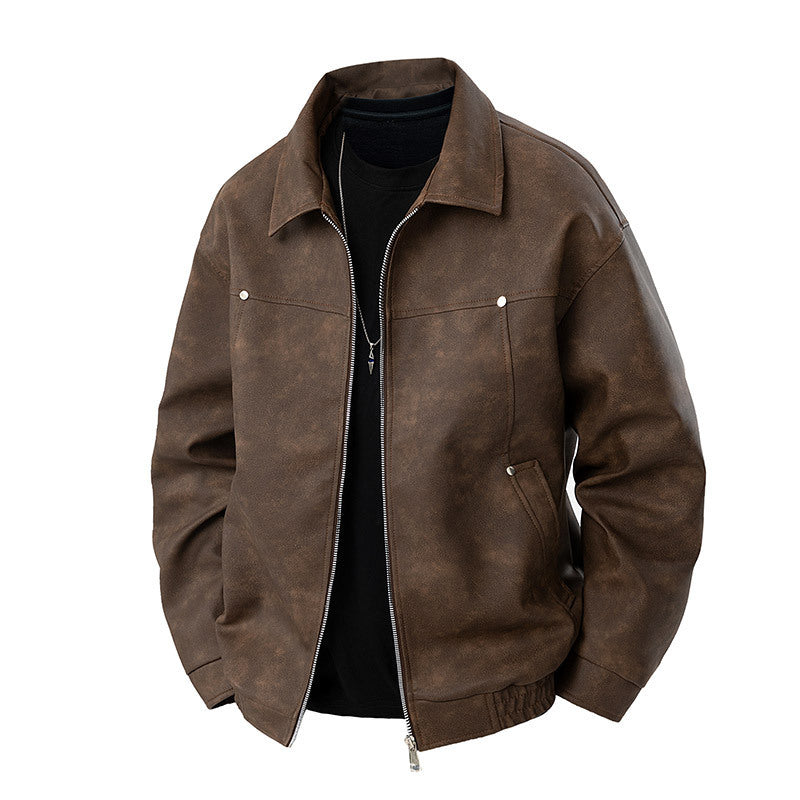 Herren Modische Wildlederjacke Nord Taschen