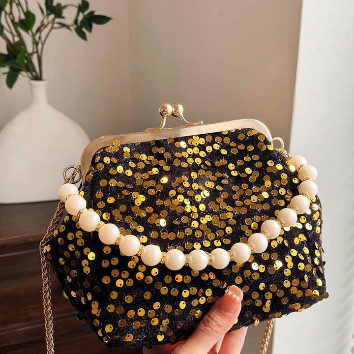 Damen Glamouröse Clutch-Tasche mit Perlenakzenten Nord Taschen