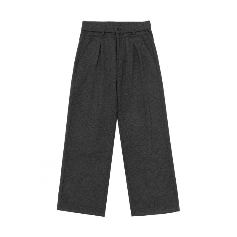 Damen Weite Bundfaltenhose mit hohem Bund und geradem Bein Nord Taschen
