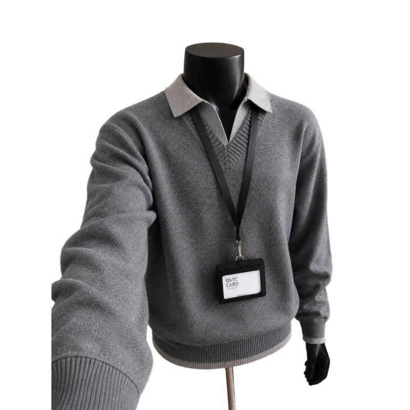 Herren Pullover mit V-Ausschnitt Nord Taschen
