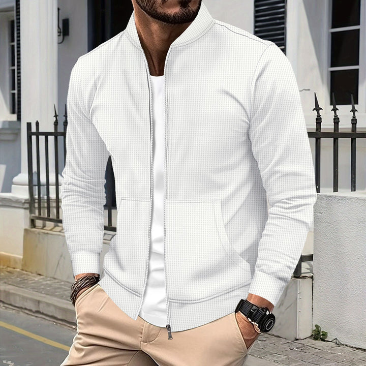 Herren sportliche Freizeitjacke mit Reißverschluss und praktischen Taschen