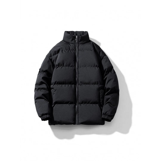 Unisex Leichte gesteppte Daunenoptik Pufferjacke mit Stehkragen und Zwei-Wege-Reißverschluss Nord Taschen