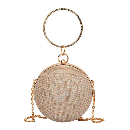 Damen Clutch mit schimmerndem Kettenhenkel Nord Taschen