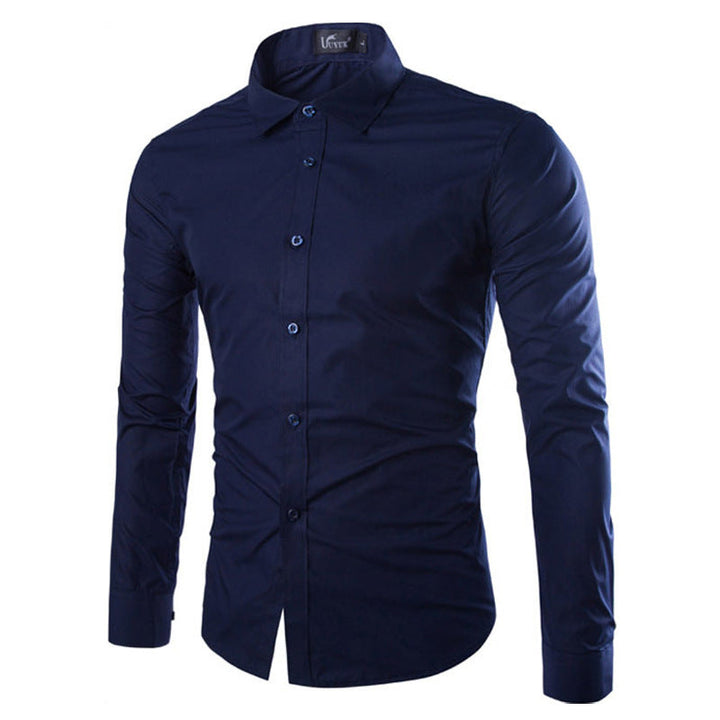 Herren elegante Langarmhemd