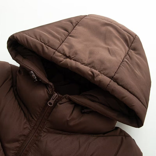 Damen Hybrid-Steppjacke mit Wattierung, Kapuze und elastischen Ärmel-Einsätzen Nord Taschen
