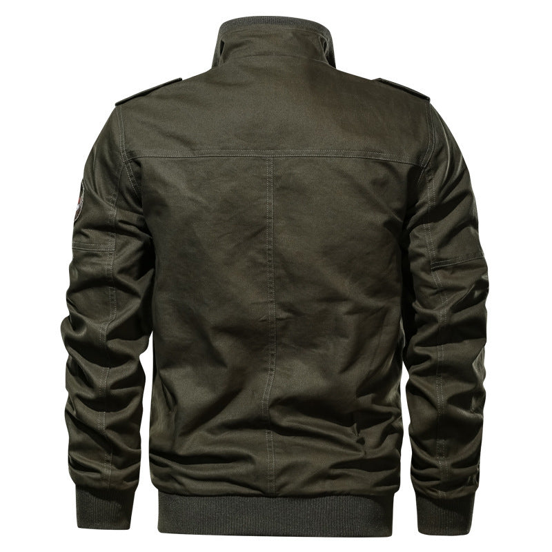 Herren Canvas-Fliegerblouson im Utility-Stil mit Epauletten und Zip-Brusttasche Nord Taschen