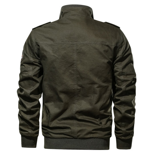 Herren Canvas-Fliegerblouson im Utility-Stil mit Epauletten und Zip-Brusttasche Nord Taschen