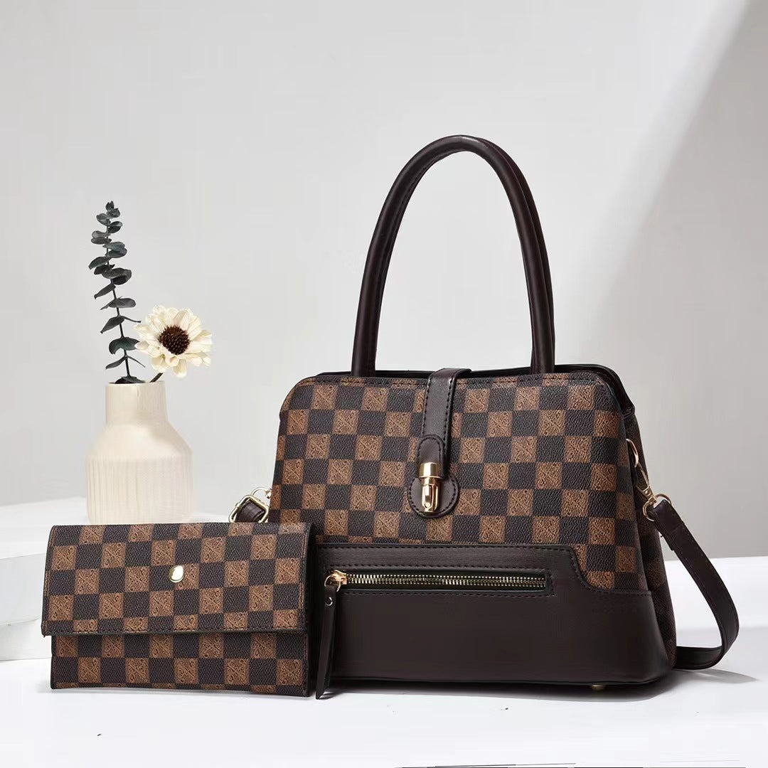 Damen Designer-Handtasche mit stylischem Karomuster und praktischer Mini-Clutch Nord Taschen