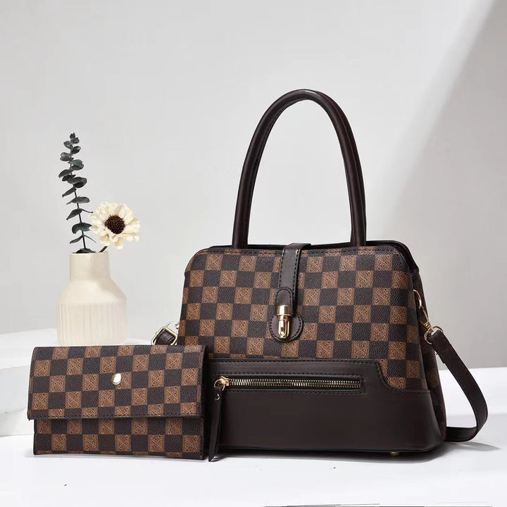 Damen Designer-Handtasche mit stylischem Karomuster und praktischer Mini-Clutch Nord Taschen