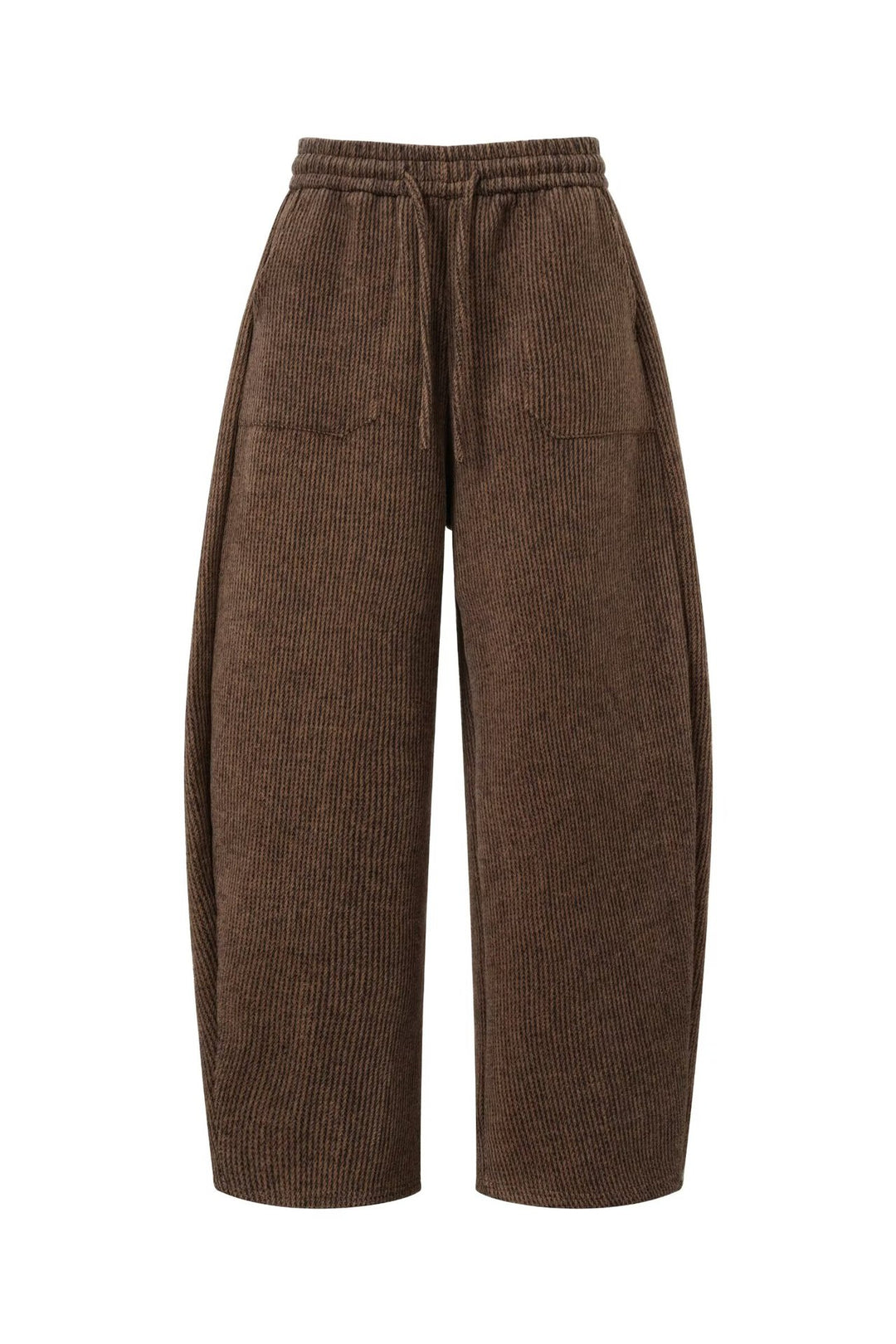 Damen Weitgeschnittene Cord-Hose mit elastischem Bund Nord Taschen