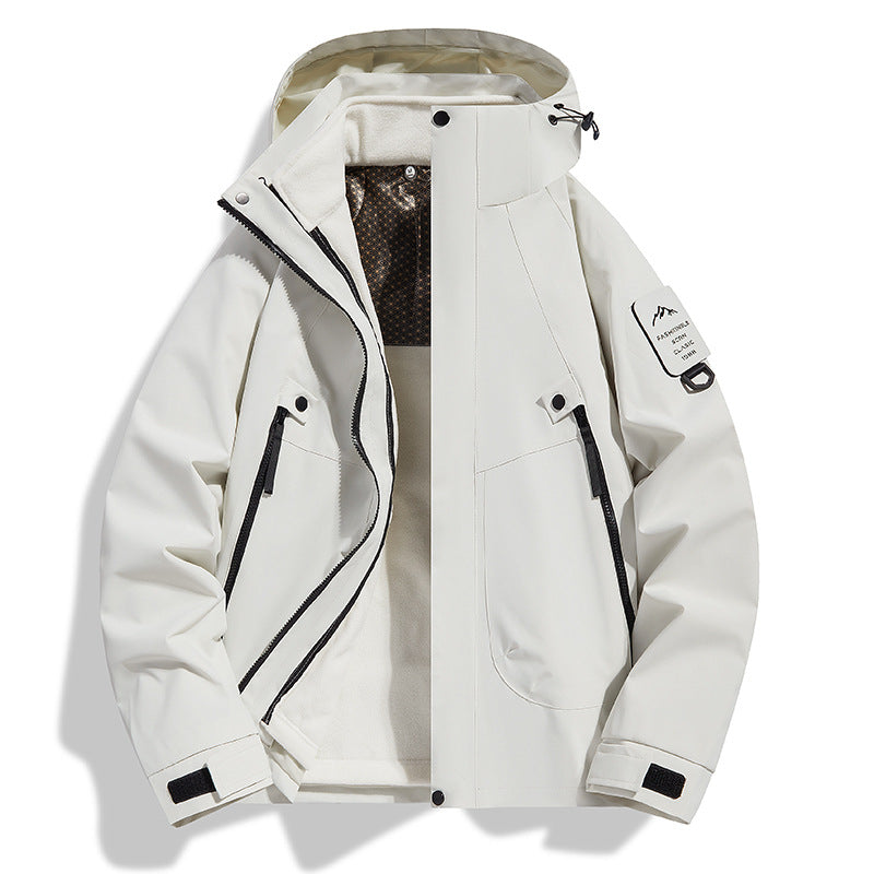 Damen Wasserabweisende Softshell-Funktionsjacke mit verstellbarer Kapuze, winddichter Membran und schrägen Reißverschlusstaschen Nord Taschen