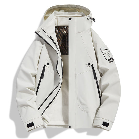 Damen Wasserabweisende Softshell-Funktionsjacke mit verstellbarer Kapuze, winddichter Membran und schrägen Reißverschlusstaschen Nord Taschen