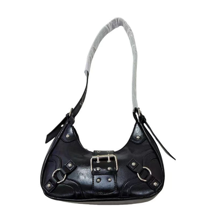 Damen Hobo-Tasche mit moderner Faltenstruktur und eleganten Nietenakzenten Nord Taschen
