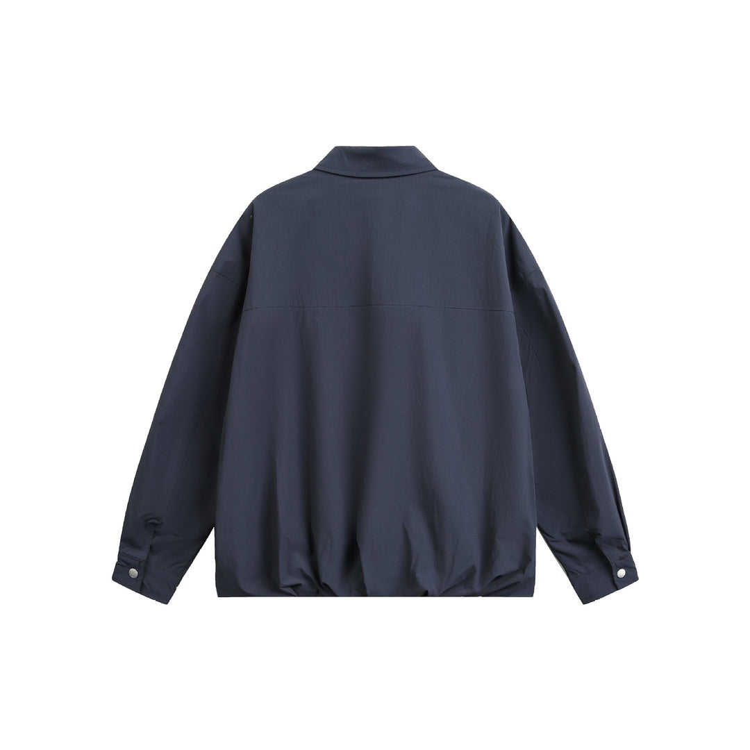 Herren Oversize Coachjacke mit Druckknopf‑Verschluss und geradem Saum Nord Taschen