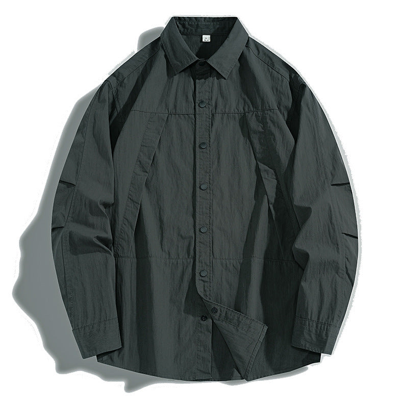 Herren Technisches Field-Overshirt im Utility-Look mit Druckknopfleiste und kastiger Passform Nord Taschen
